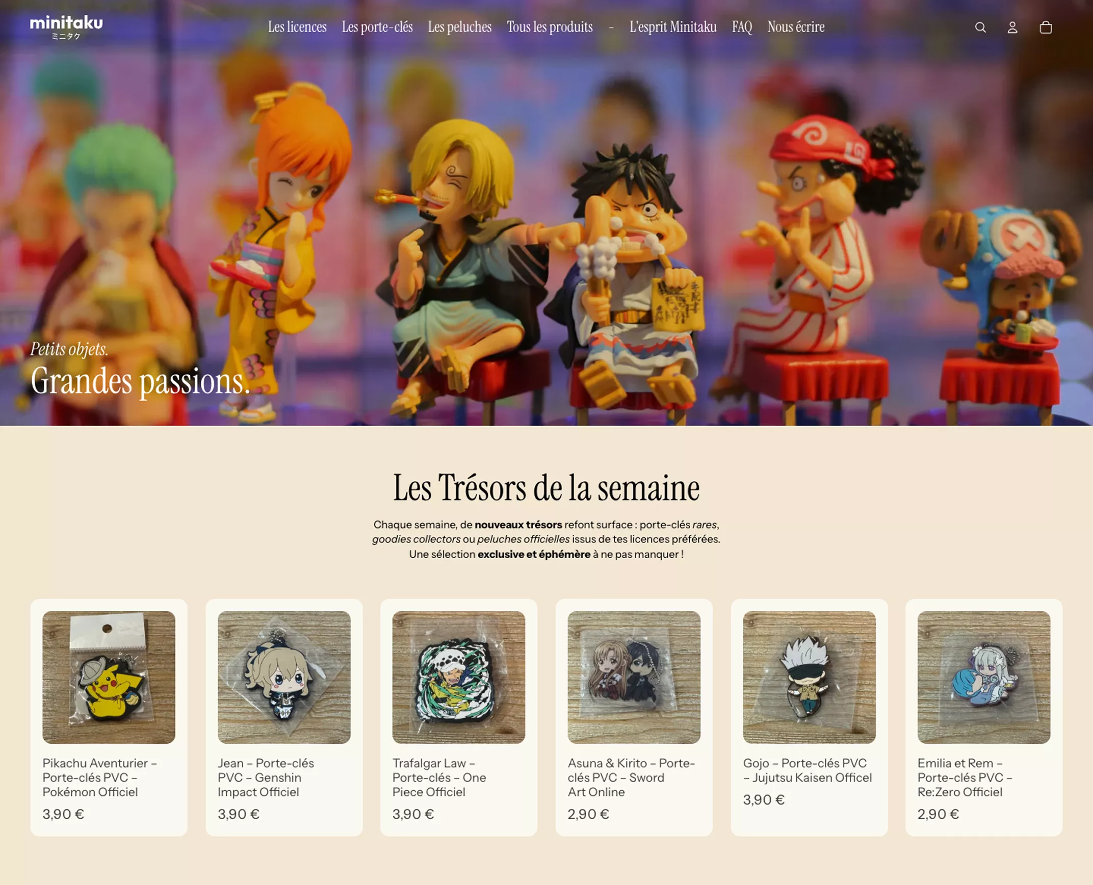 Mise en avant d'une partie du site Minitaku